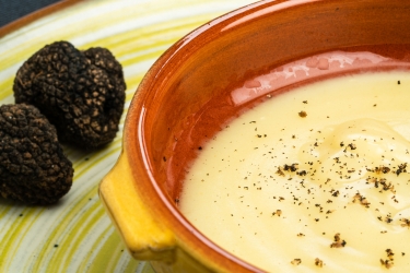 Crema de calabacín trufada