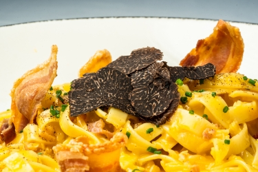 Soria y Trufa Kiosco Carbonara con trufa negra