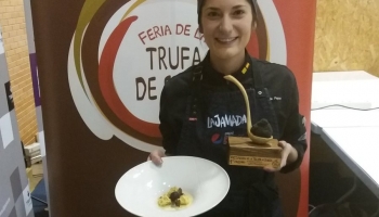 Carla Peyrón, ganadora del 17º Concurso Gastronómico Nacional de la Trufa de Soria. Foto: DesdeSoria