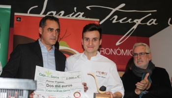 Ezequiel Álvarez, ganador del Concurso Gastronómico de la Trufa. Foto: DesdeSoria